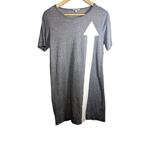 LISA TODD Women's Arrow Accent Short Sleeve Tee Shirt Mini Dress Gray Size Small - Picture 1 of 10